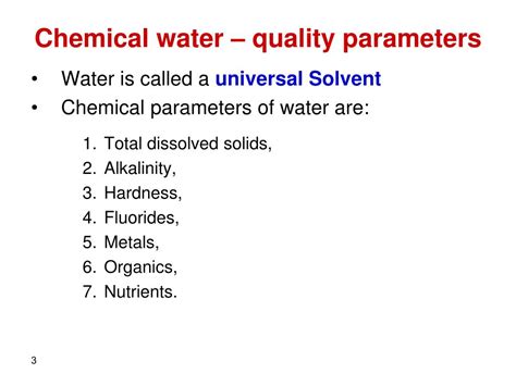 why ionic species are important for water quality